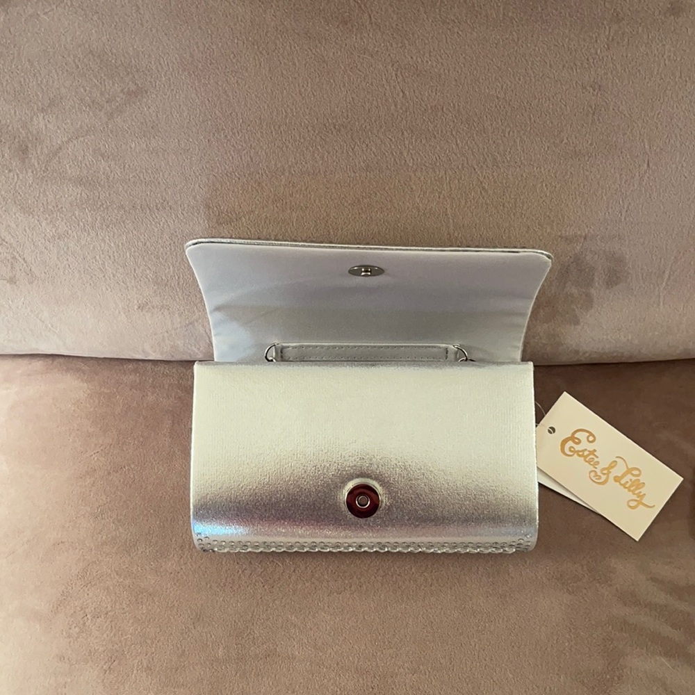 NWY Ester & Lilly Silver clutch bag